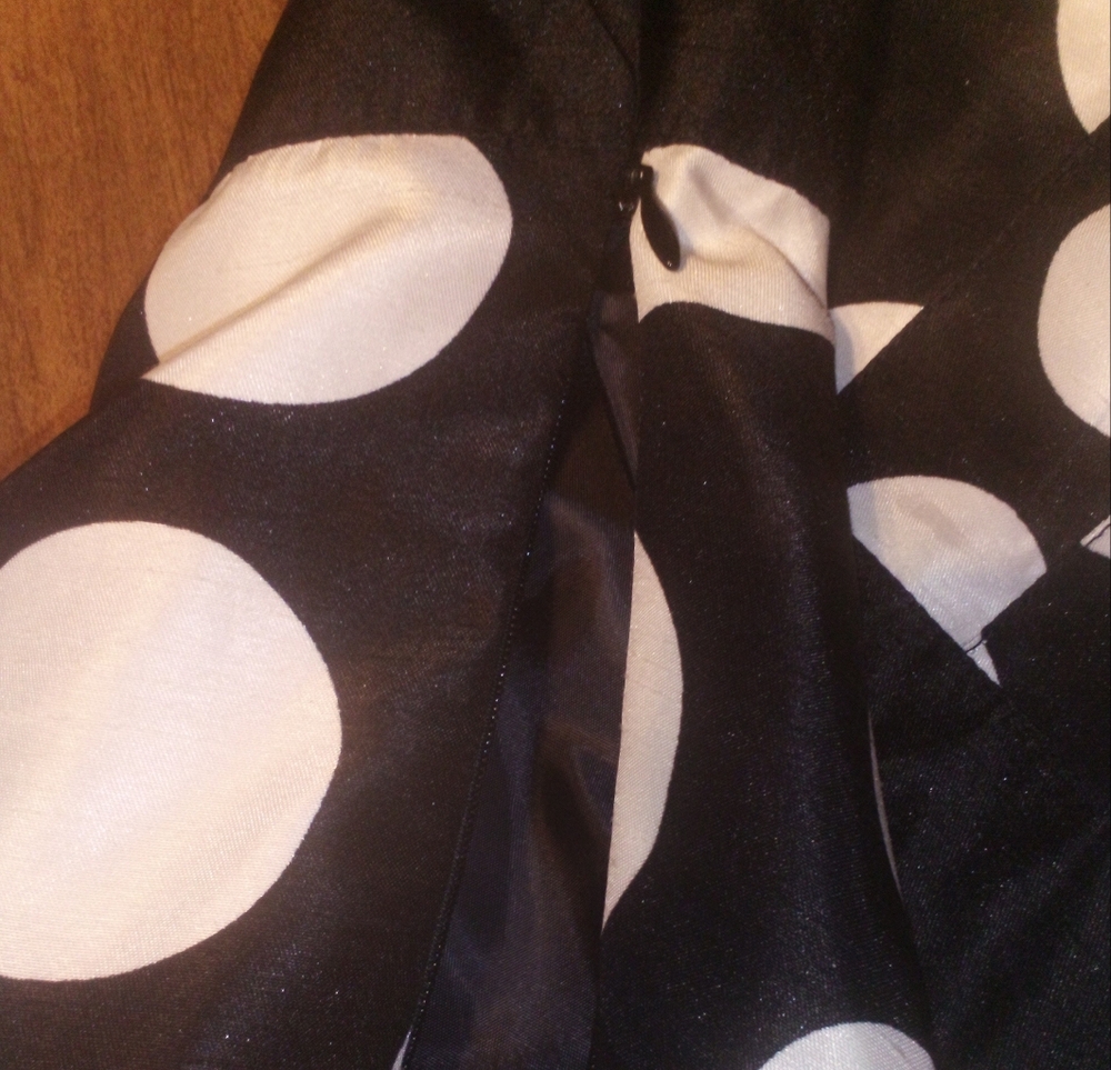 PS Style Polka Dot Black And White Sleeveless Midi A-Line Dress Size 12 NWT - Picture 5 of 11